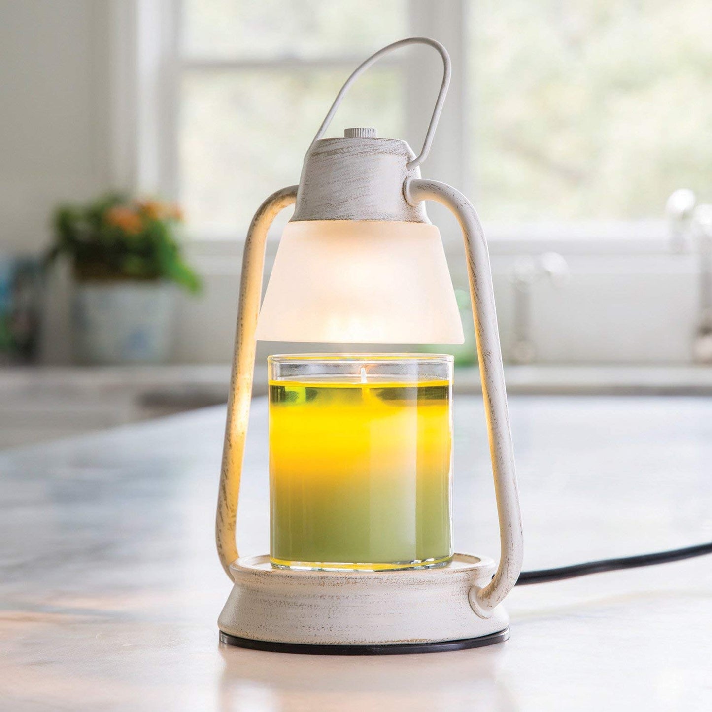 Beacon Candle Warmer Lantern Brushed Champagne