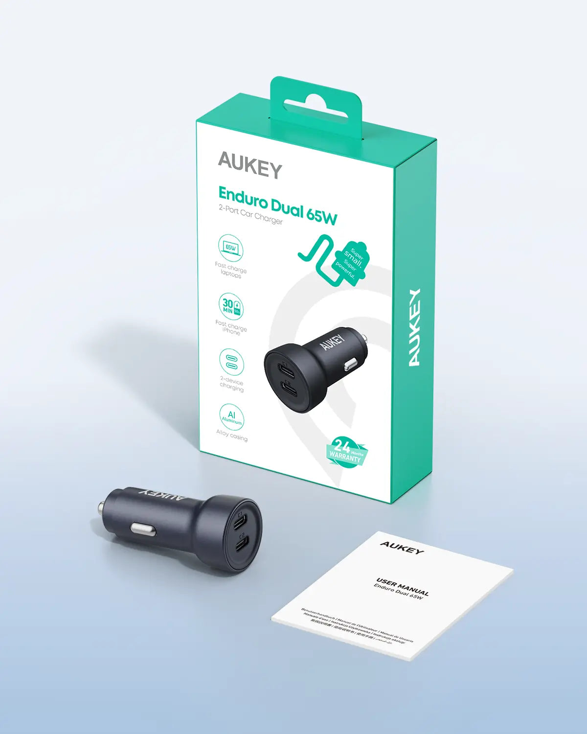 Aukey Enduro Dual 65W 2-Port Car Charger (CC-Y23)