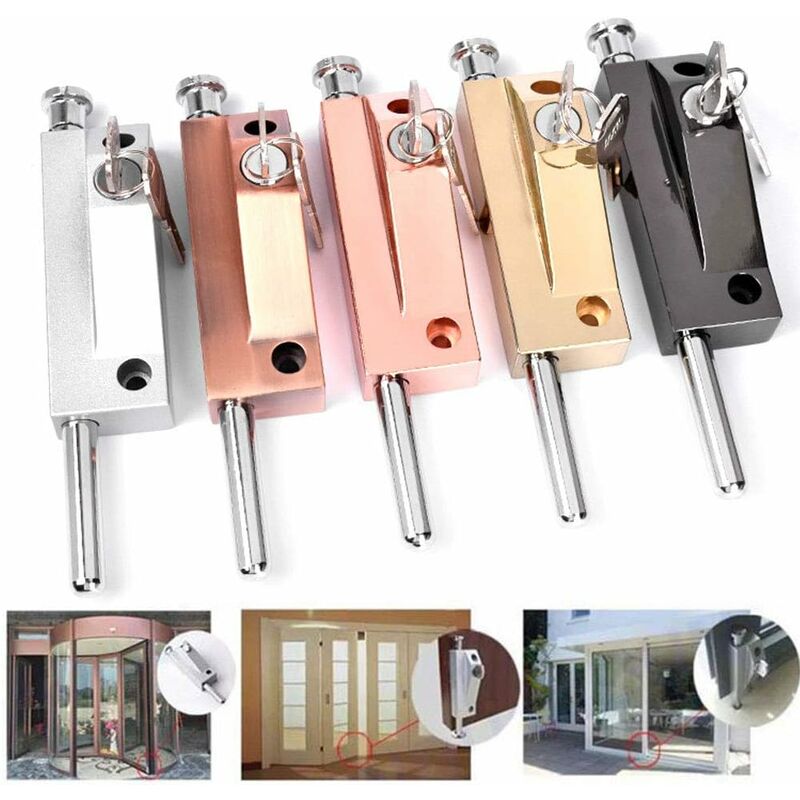 Multi-Purpose Door Lock, Garage Door Lock, Gate Lock, Universal Door Lock, Comes With 2 Keys, For Indoor And Outdoor