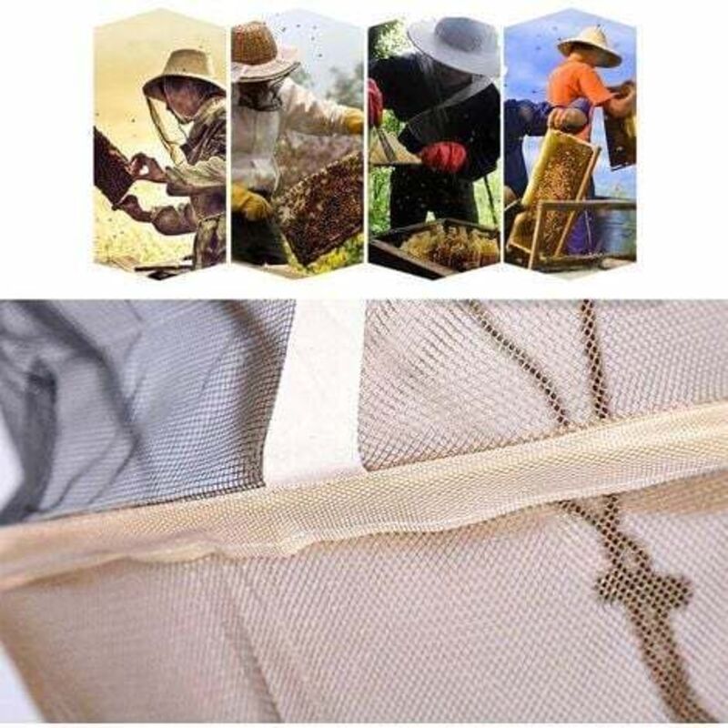 Beekeeping Hat With Veil Poly Cotton Beekeeping Veil Beekeeper Hat Mosquito Fly Mask Cap Outdoor Fishing Head Net Face