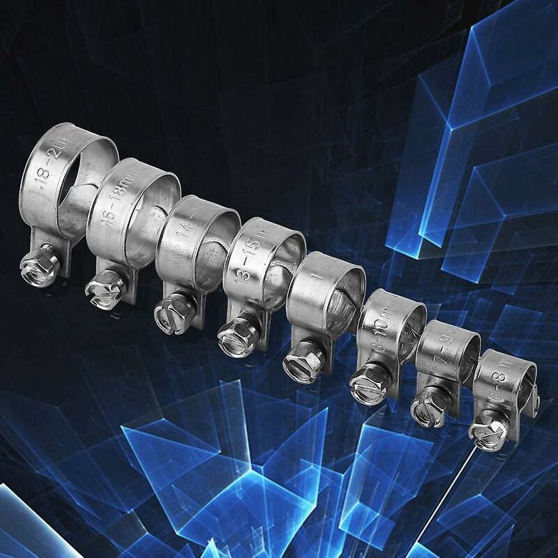 10 pcs Heavy Duty Stainless Steel Fuel Hose Clamps 6Mm-20Mm Optional Size For Plumbing (13-15Mm)