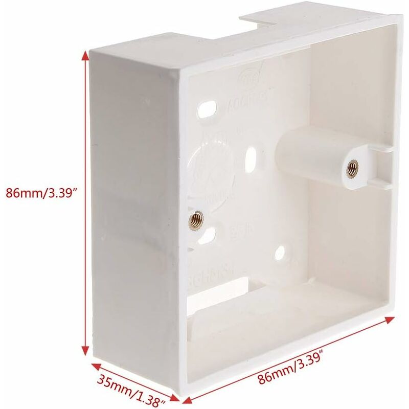 86X86Mm Pvc Wall Mount Junction Box For Switch Socket Base.