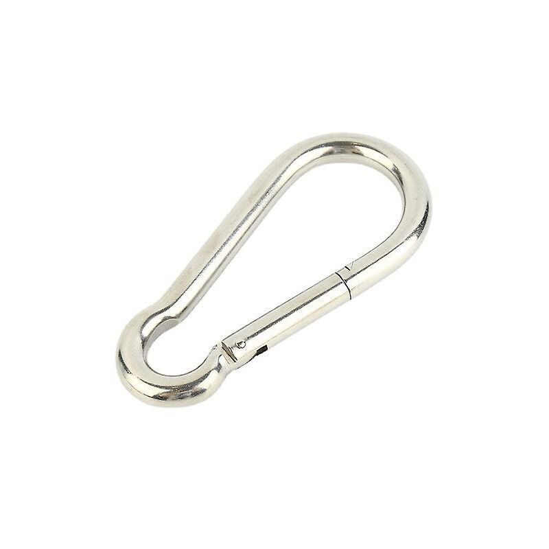 4 pcs Heavy Duty Carabiner Hooks For Sports, Locking Dogs, Hammock Swing, 304 Stainless Steel, 8Mm Thickness