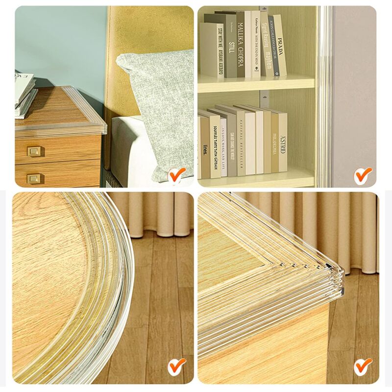 5 Meters Table Corner Protection Strip, Transparent Furniture Corner Protector, Pre-Adhesive Edge Protector For Tables,
