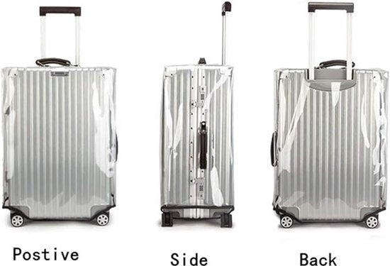 Luggage Cover - Transparent PVC Material - Waterproof and Scratch Resistant - Semi-transparent Luggage Cover - Suitable for Business Travel and Daily Use - 20
