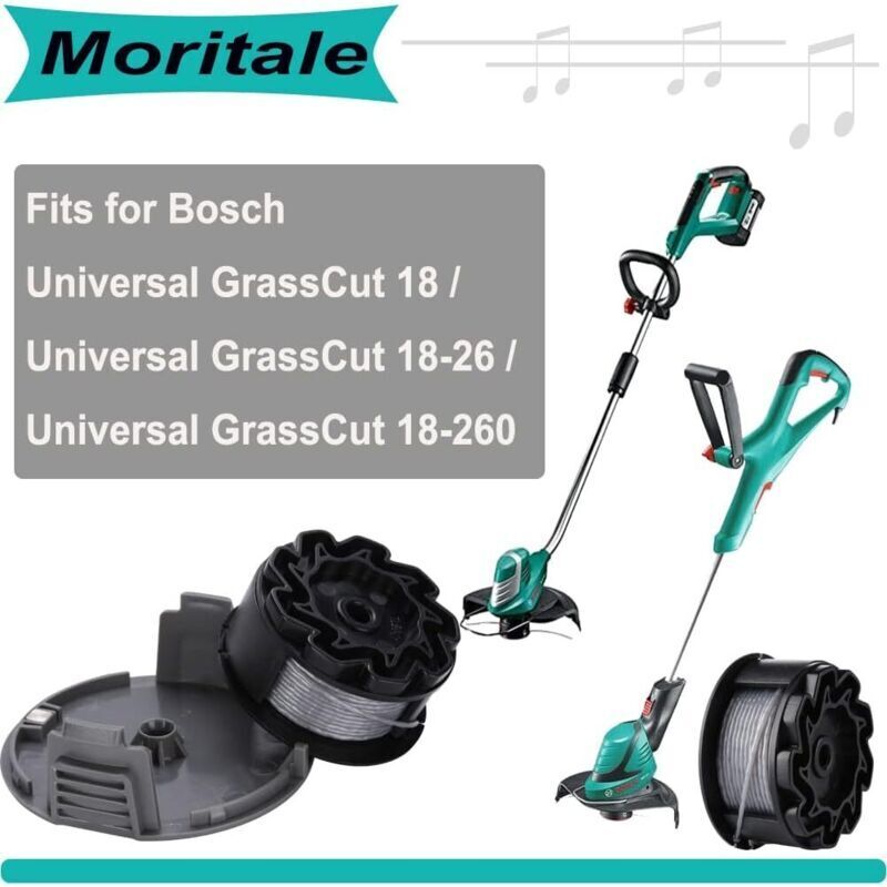 Wire spool for BOSCH UniversalGrassCut Trimmer 18 18-26 18-260 F016800570 with cap (2 pieces).