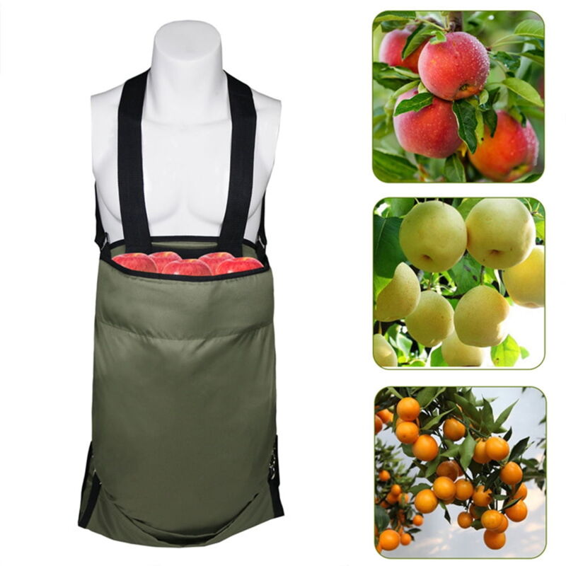 Apple Picking Bag with Storage Pocket for Orchard, Farm and Garden - Durable Fruit Collection Bag