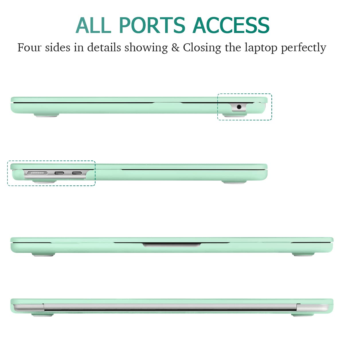 15 inch Air 2023 MacBook Air Matte Case A2941 M2 Chip Hard Shell Case Keyboard Cover Green