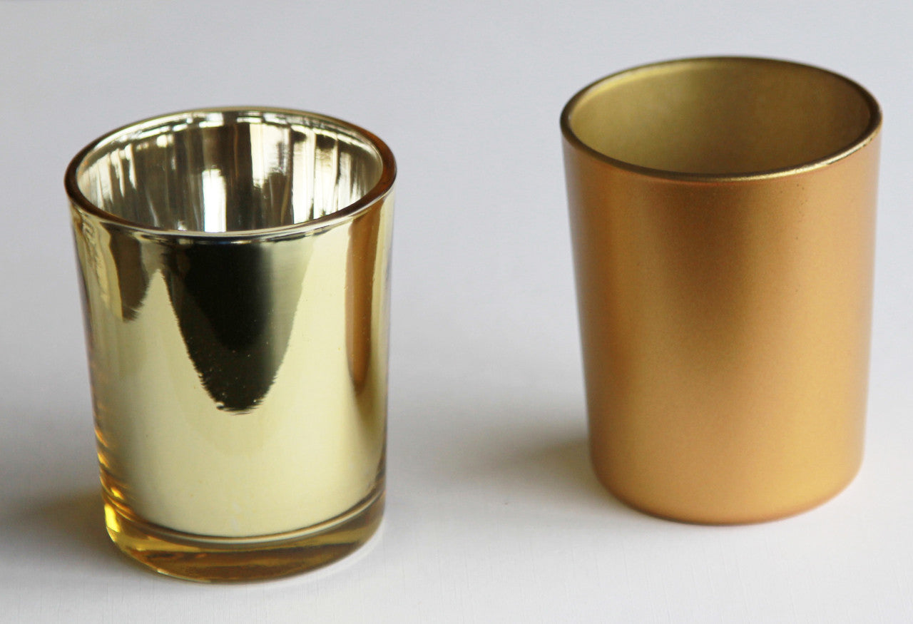 20 Pack Matt Gold Glass Votive Candle Holders Table Centreoieces Xmas Wedding Anniversary Event Recption Party Function or Home Decor