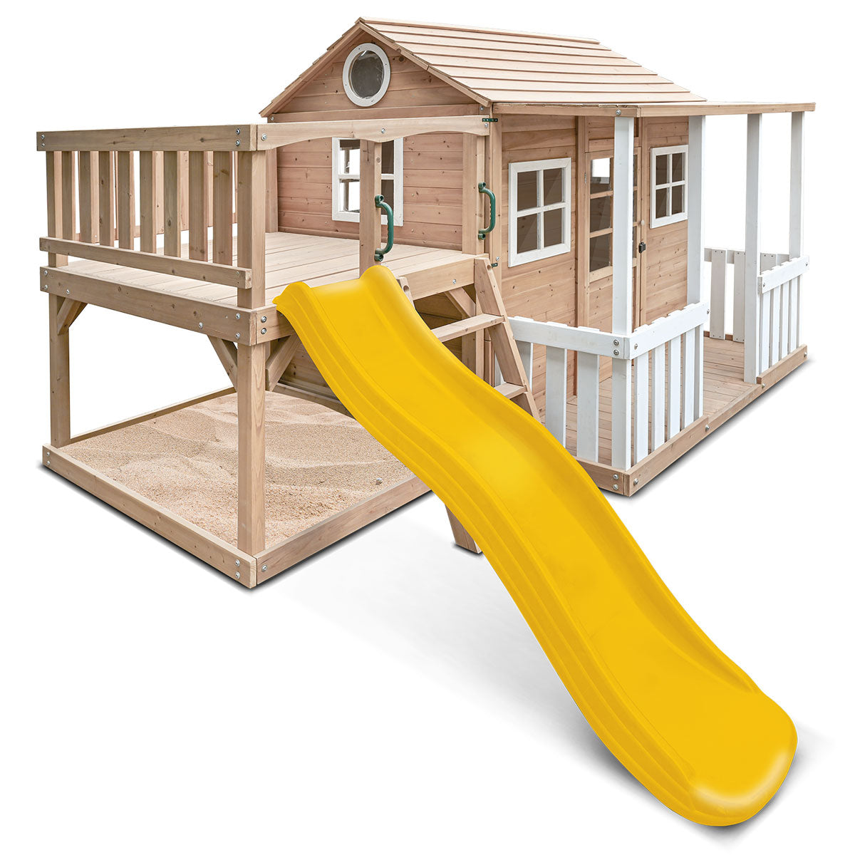 Lifespan Kids Finley Cubby House with 1.8m Slide (Yellow)