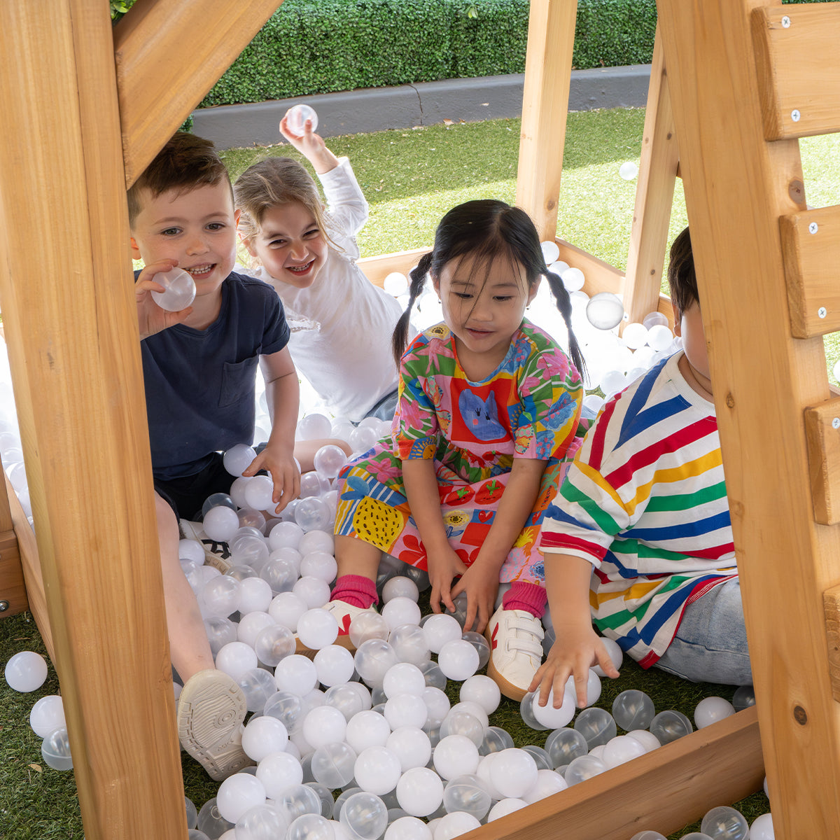 Lifespan Kids Kingston Cubby House with 2.2m Slide (Yellow)