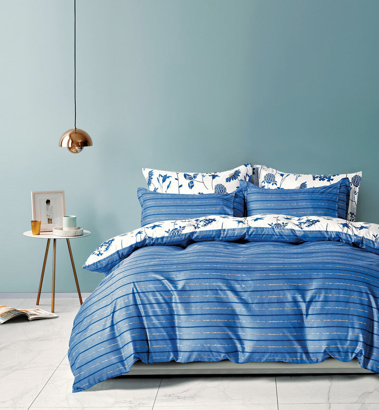 Microfiber Reversible Quilt Cover Set - Lin - Super King Size