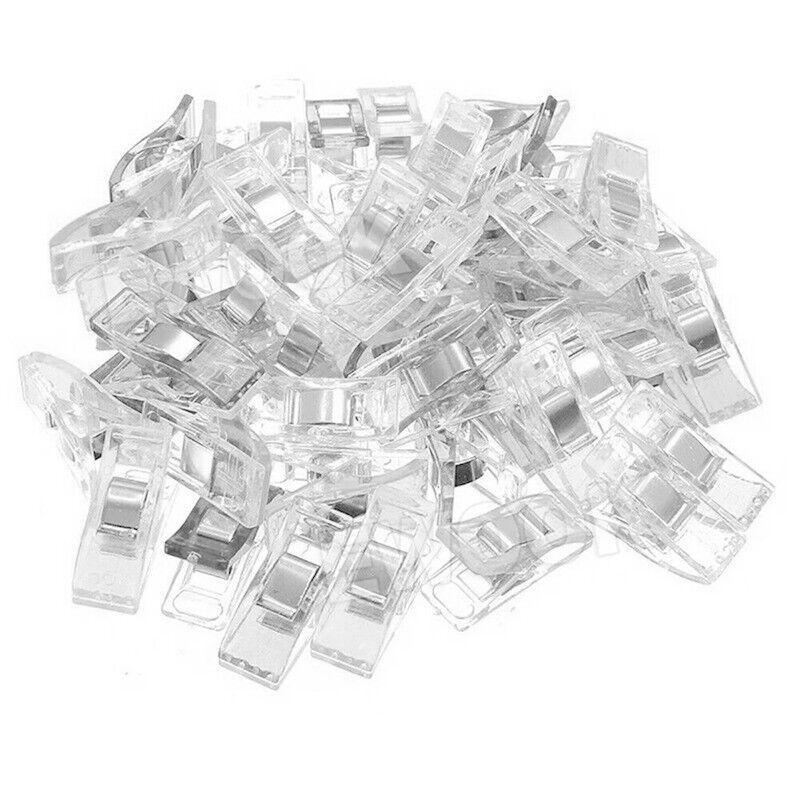 50Pcs Wonder Clips Craft Sewing Quilting Crochet Plastic Colourful Tool Diy Au - Colourful (50PCS)