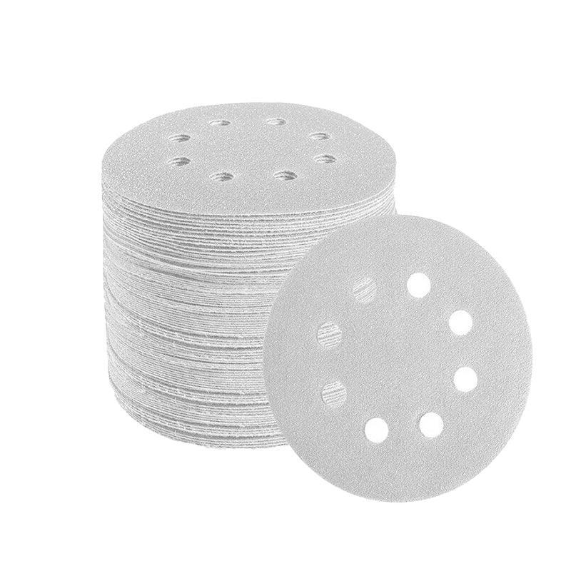 100x 123mm 6/8-Hole Sanding Discs Hook Loop Orbital Sander Pads 80 120 240 Grit - 320 Grits(8-Hole)