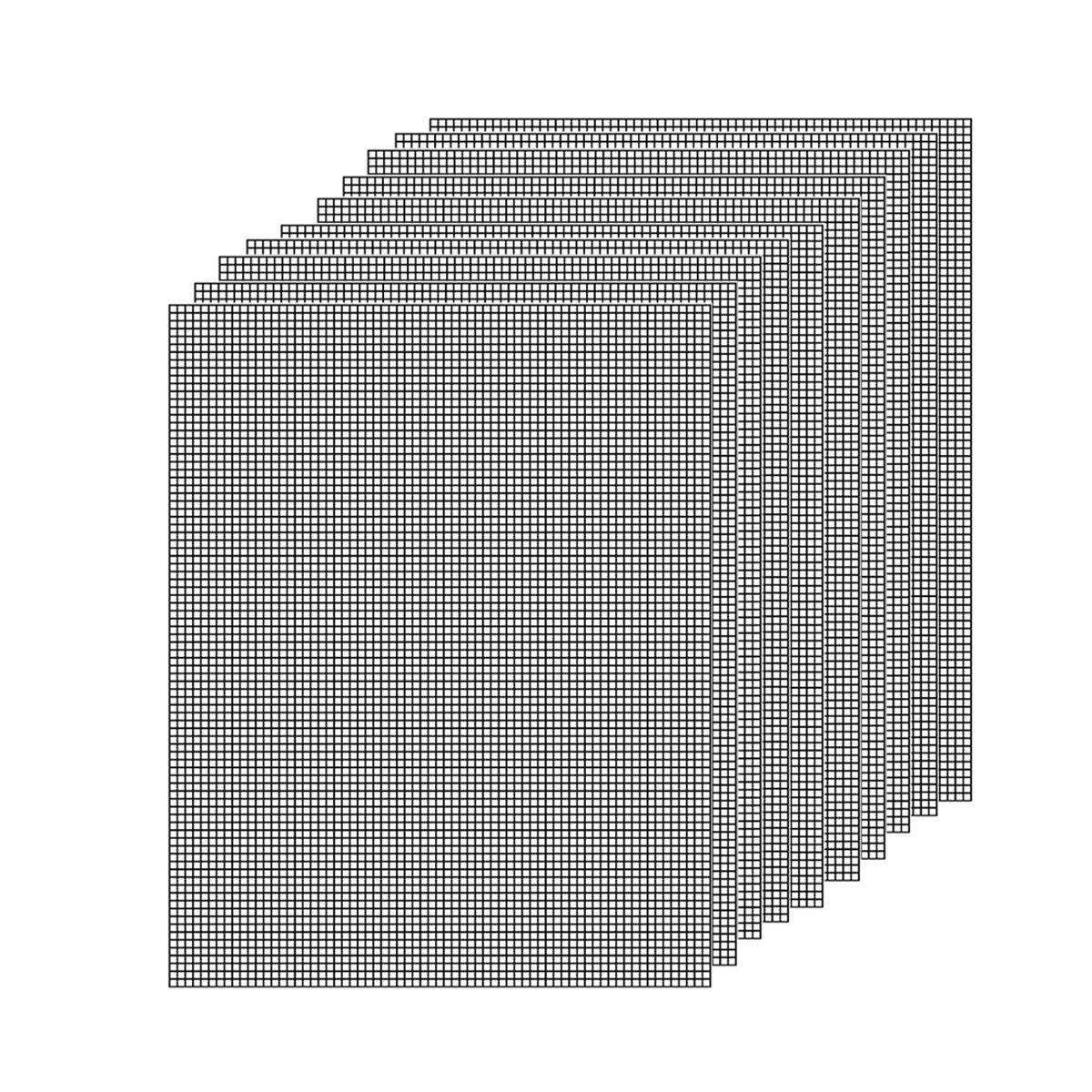 3/6/10PCS Non-Stick BBQ Grill Mat Mesh Liner Cooking Barbecue Sheet Baking Pad - 40X30cm-6PCS