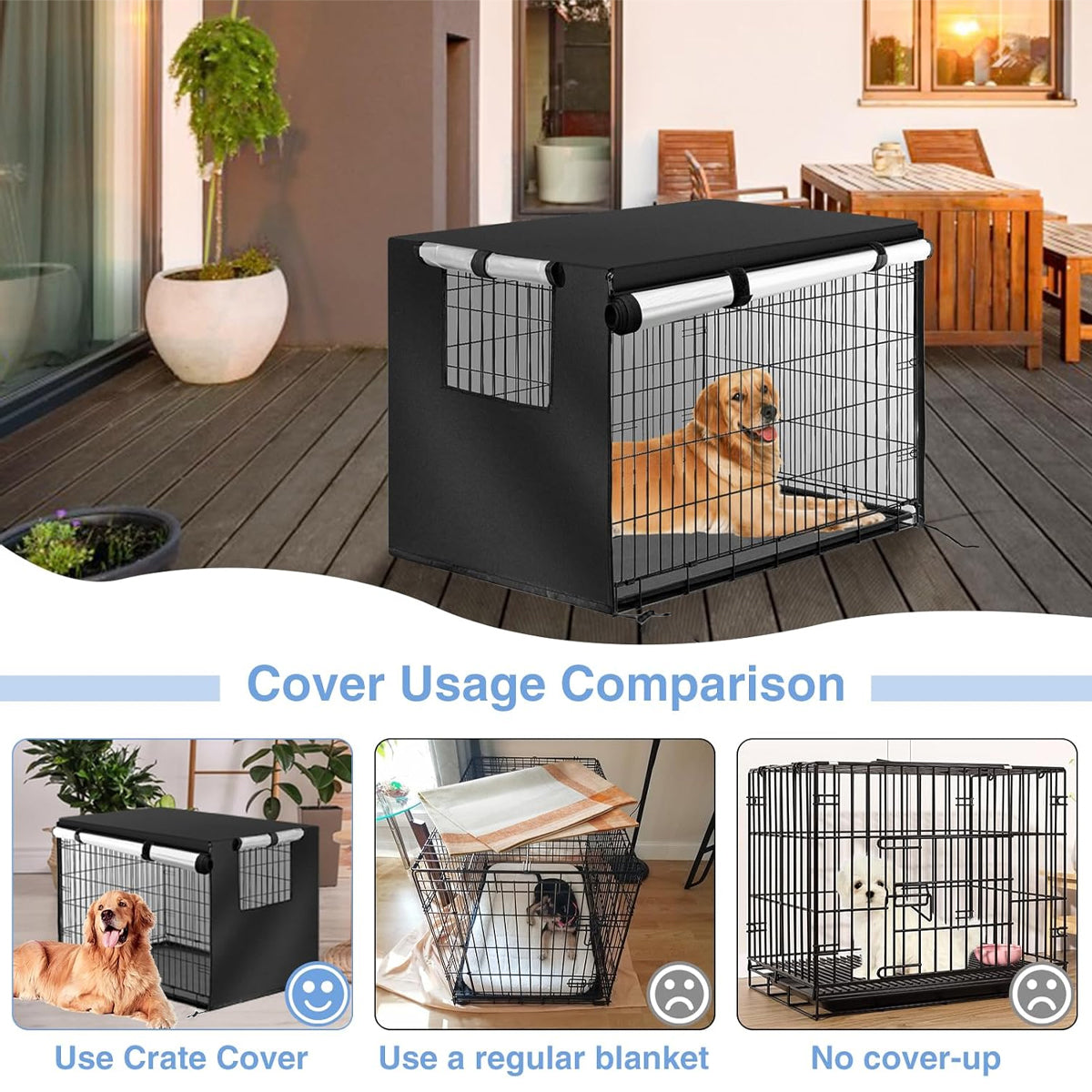 Oxford Cloth Pet Cover Outdoor Garden Yard Dog Dust Protector Waterproof Shield - XS