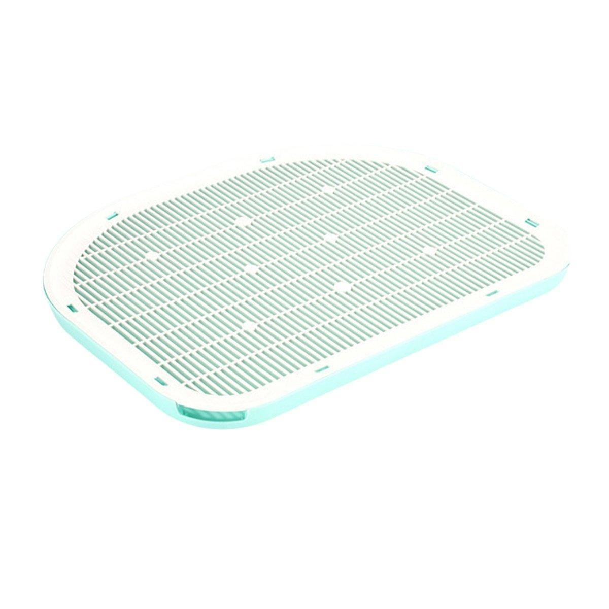 Anti Spill Cat Litter Mat Double Layer Pet Toilet Mat for Litter Box - Blue