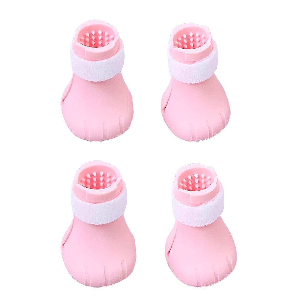 4pcs Cat Bathing Grooming Anti-Scratch Silicone Pet Socks for Bathing Feeding - Green