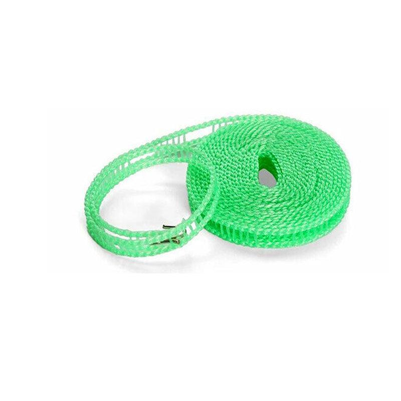 Portable 5M Travel Clothes Line Washing Rope Non Slip Airer Laundry Clothesline - Blue