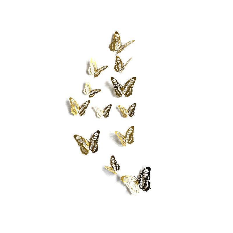 12X 3D Butterfly Wall Decals Stickers Removable Kids Nursery Decoration - 7601