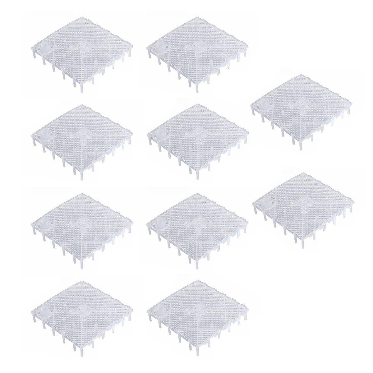 Fish Tank Aquarium Under Gravel Filter System Safe Filtration Plate Board Kit - Black-10PCS