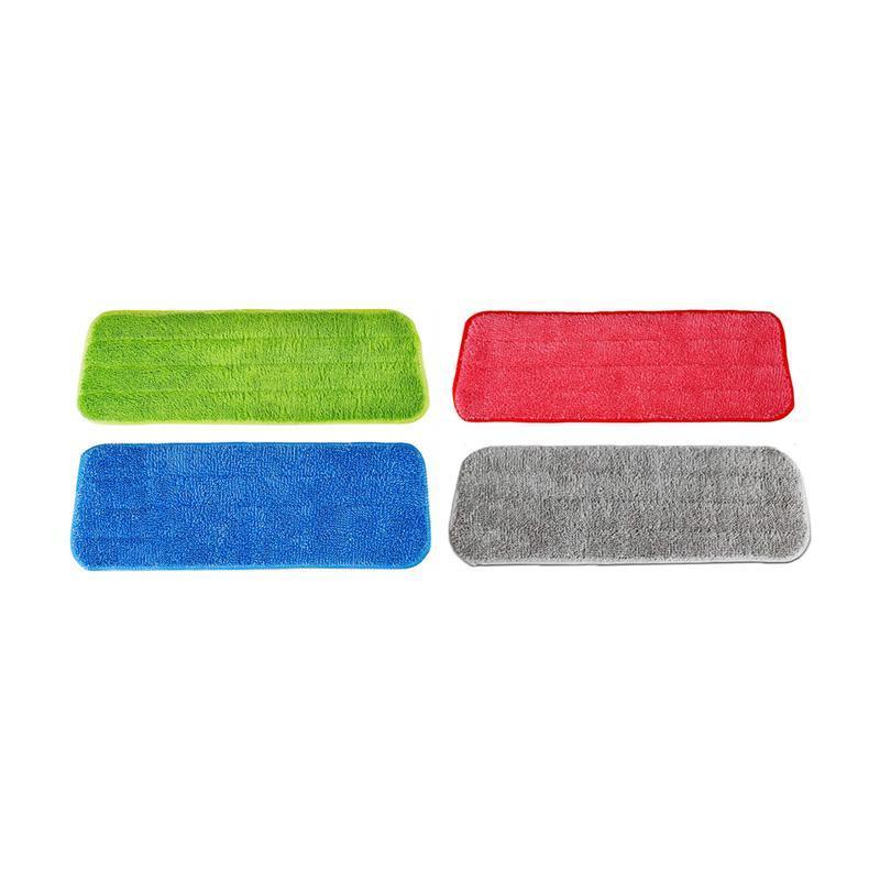 Replacement Microfiber Flat Mop Head Refill Floor Cleaning Pads Absorbent Cloths - Blue