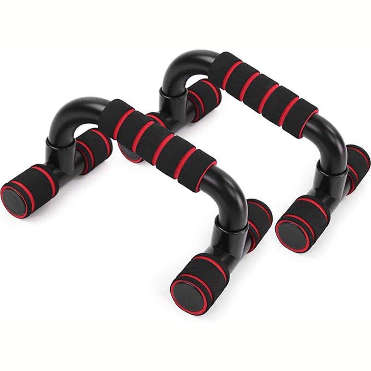 H Shaped Push Up Bars Home Fitness Equipment for Chest Arm Shoulder Training - Green
