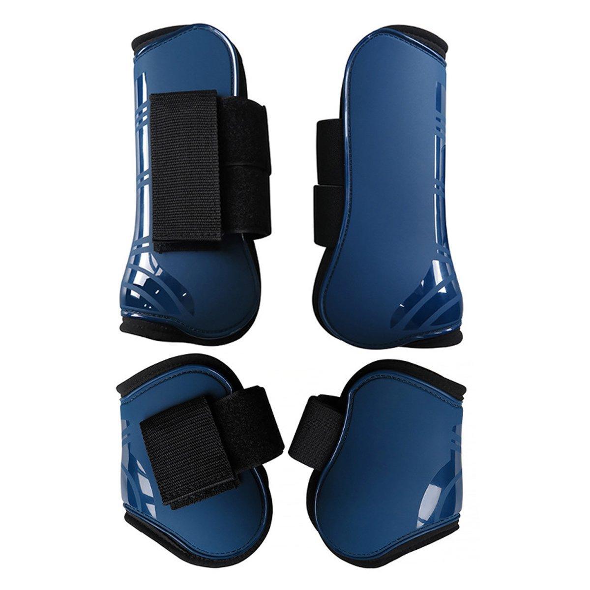 4pcs Show Jumping Horse Leg Warmers Gaiters for Joint Protection Equine Gear - Brown
