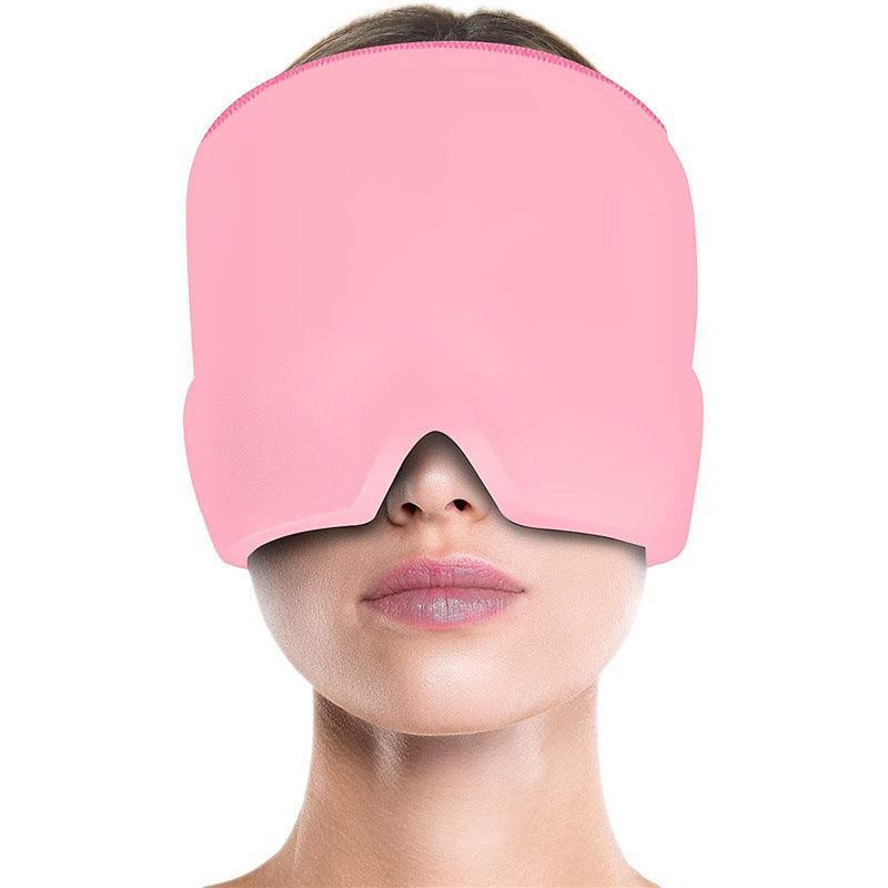 Aroma Season Ice Pack Migraine Hat Hot Cold Therapy Headache Pain Relief Cap Au - Blue