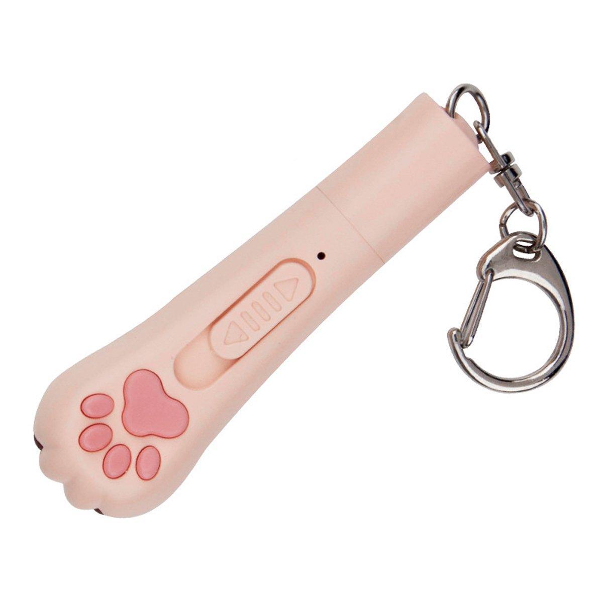 Mini Handheld Cat Claw Teasing Toy Interactive Pet Play Wand for Kitten Exercise - Purple