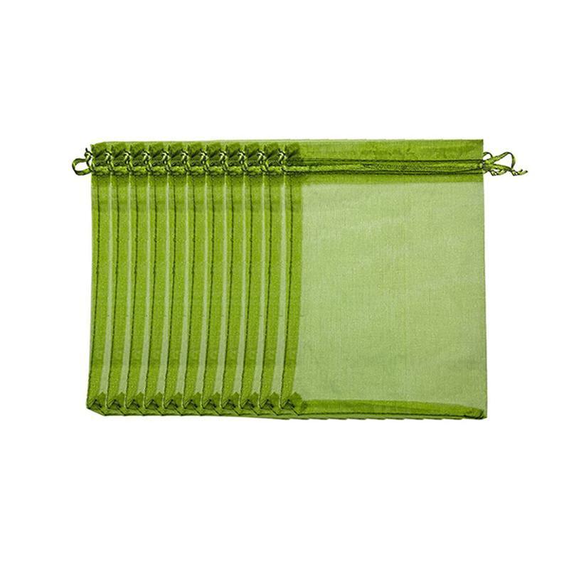 50/100PCS Garden Fruit Protection Net Bags Insect Proof Drawstring Mesh Organza - 50Pcs 10x15cm