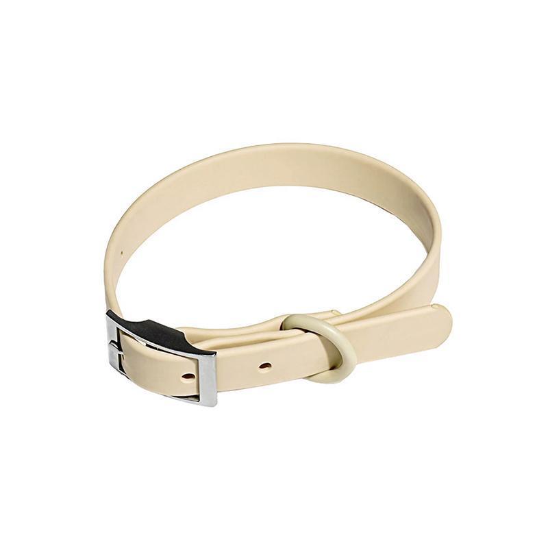 PVC Dog Collar Working Dog Kennels Waterproof Soft Adjustable for Pets M Size - Red