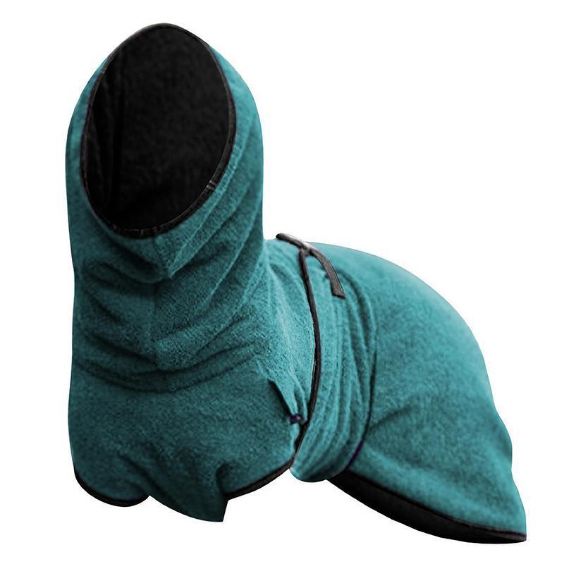 Dog Puppy Hoodies Jacket Solid Coat Pet Winter Soft Warm Clothes S-5XL Lake Blue - L