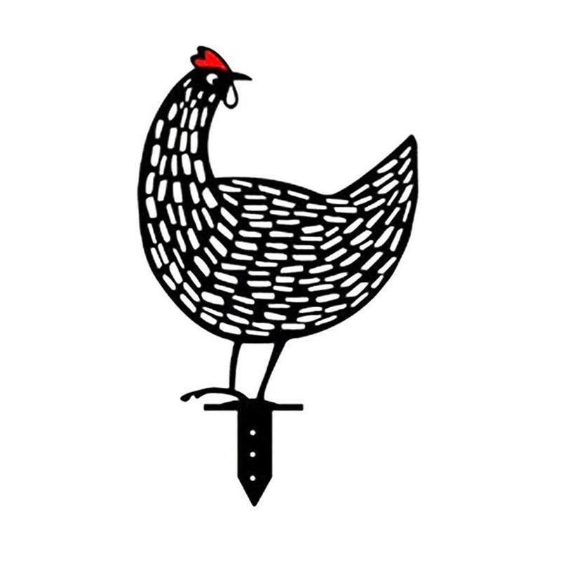 Garden Ornaments Chicken Yard Art Garden Backyard Lawn Decor Gift Easter Deco - D