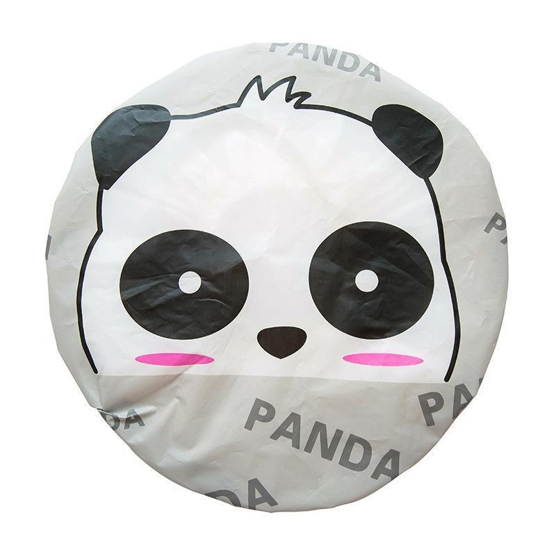 Reusable Women Girls Hair Wrap Waterproof Shower Bath Shower Cap Hat - Giraffe