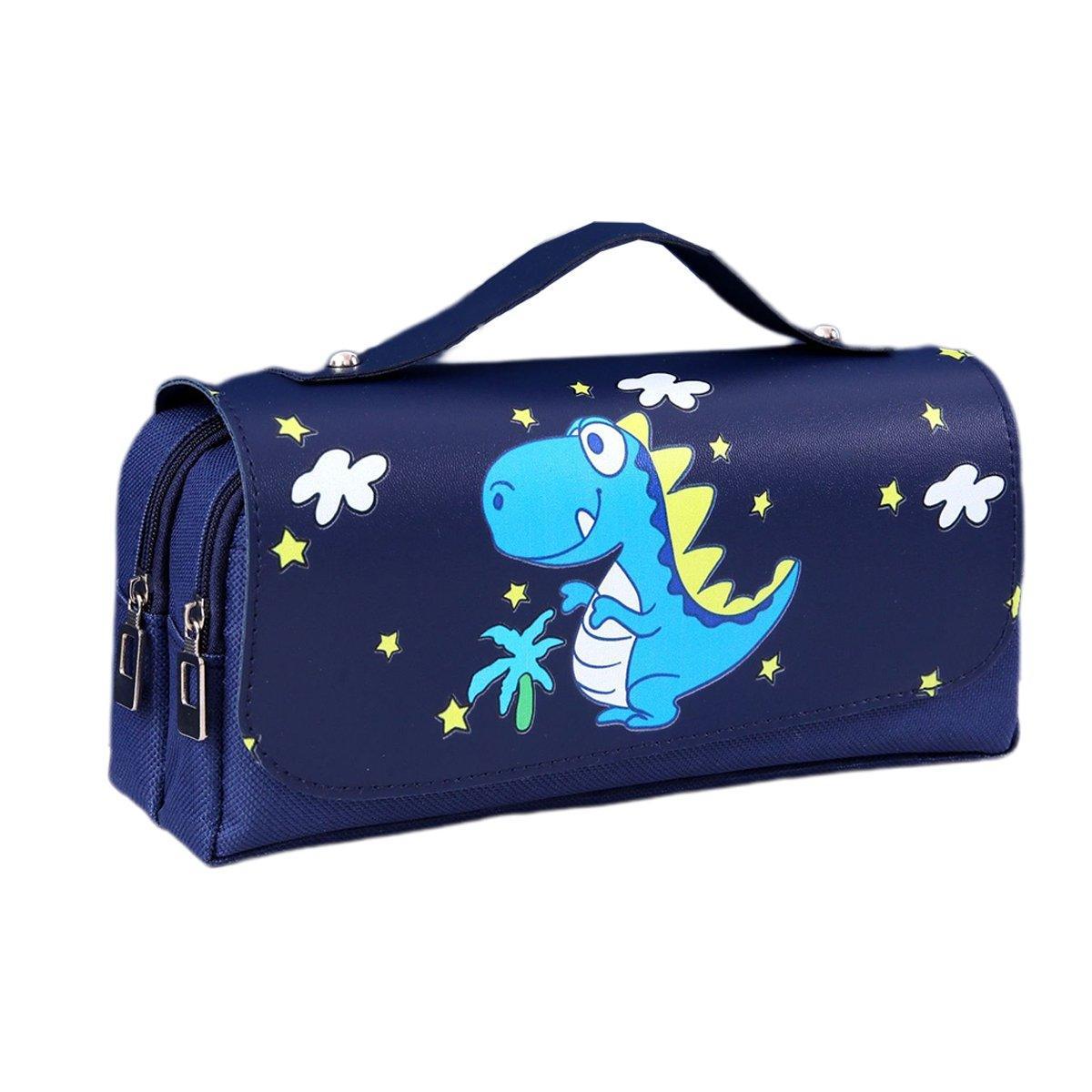 Functional Pencil Case Stationery Bag Pen Holder Storage Organizer for School - 06