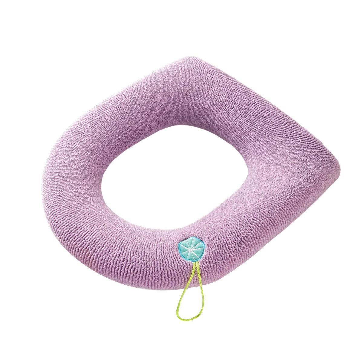 Soft Toilet Seat Bathroom Washable Warmer Cushion Mat Cover Pad Hook New Lid Au - Grey