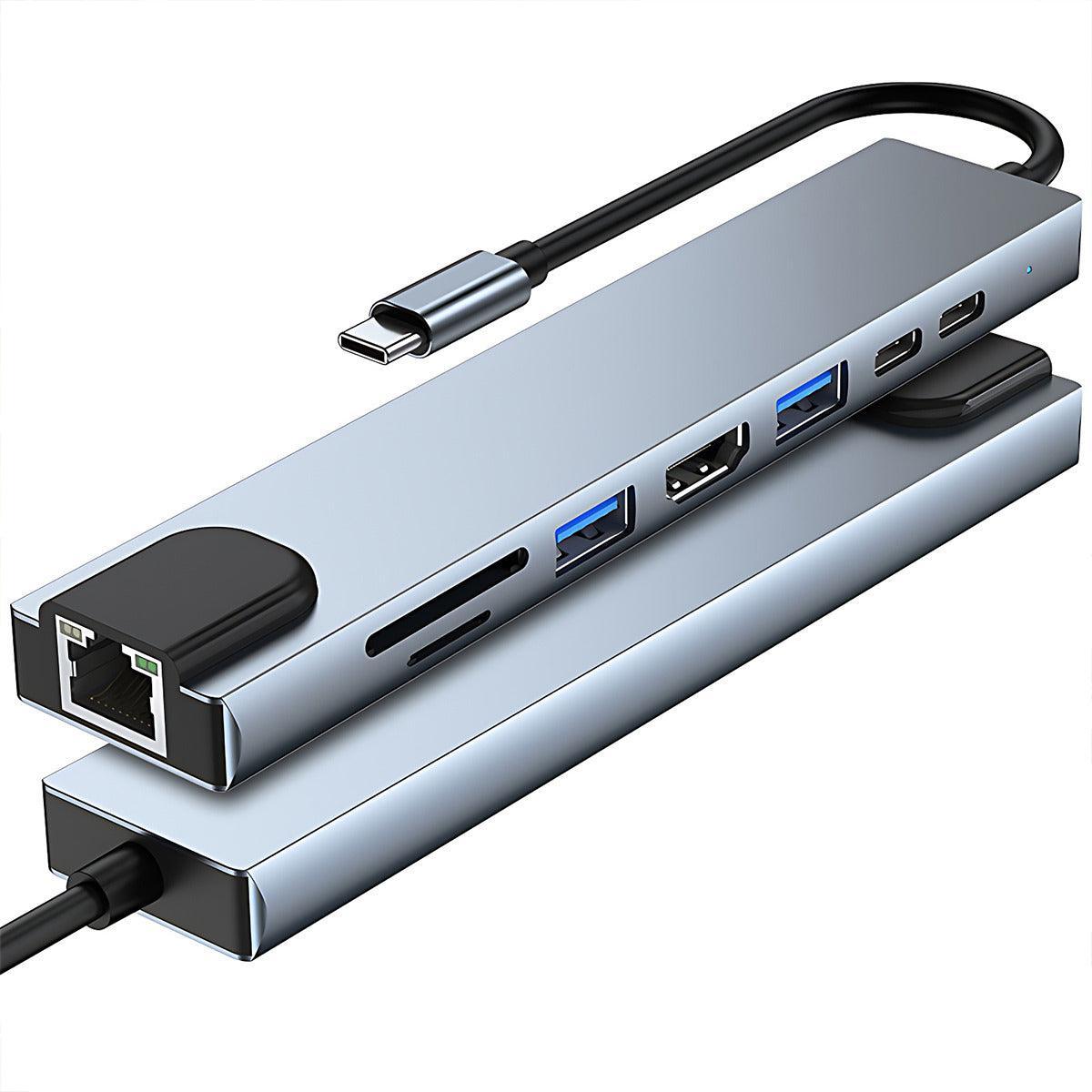 8/6/4-In-1 Usb-C Hub Adapter Type-C Hub Hdmi For Macbook Pro/Air Ipad Pro Laptop - 4-IN-1