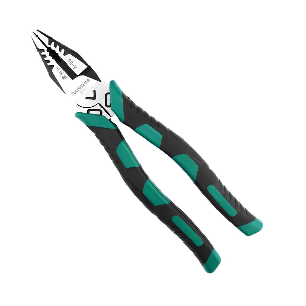 Labor-Saving Multi-Functional Tiger Pliers Flat Needle-Nose Diagonal Wire Pliers - Nose pliers-8inch