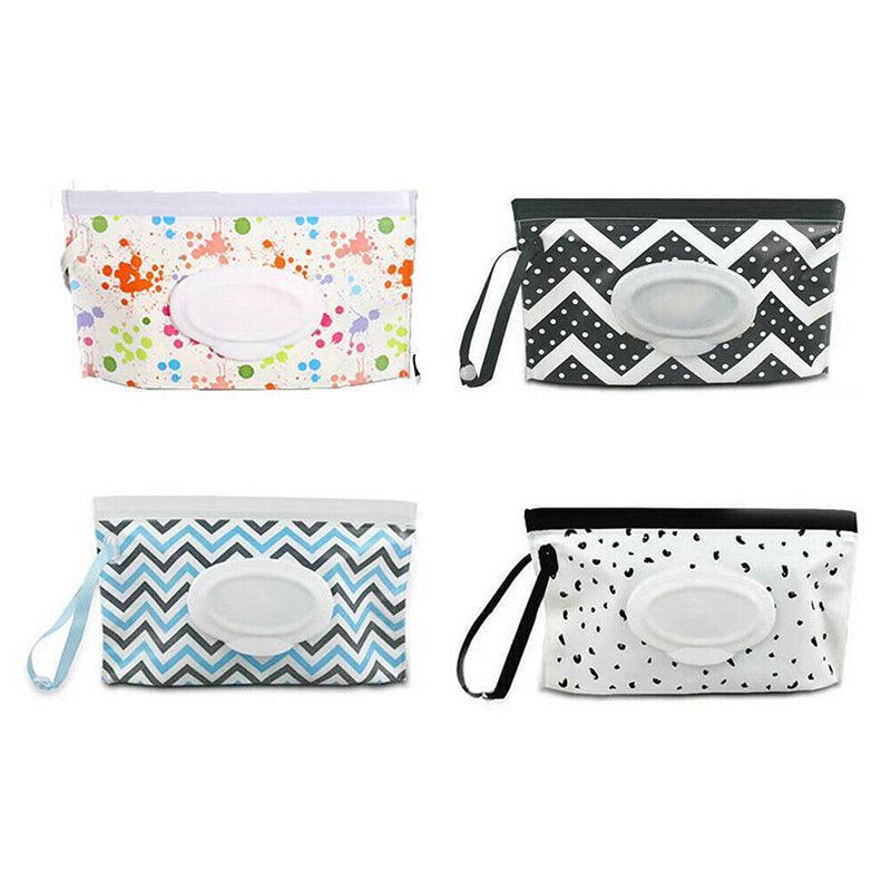 Portable Wet Wipe Pouch Dispenser Bag Travel Reusable Tissue Case Holder Storage - Colourful