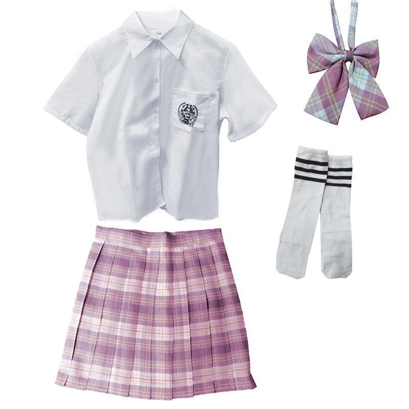 Women Girls School Pleated Skirt Summer High Waist Tartan Short Skirt AU Stock - L