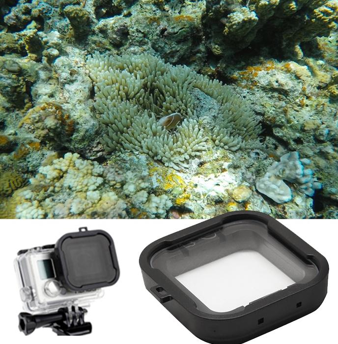 Snap-on Dive Housing Lens with Star Filter for Gopro Hero4 / 3 - Cube Design