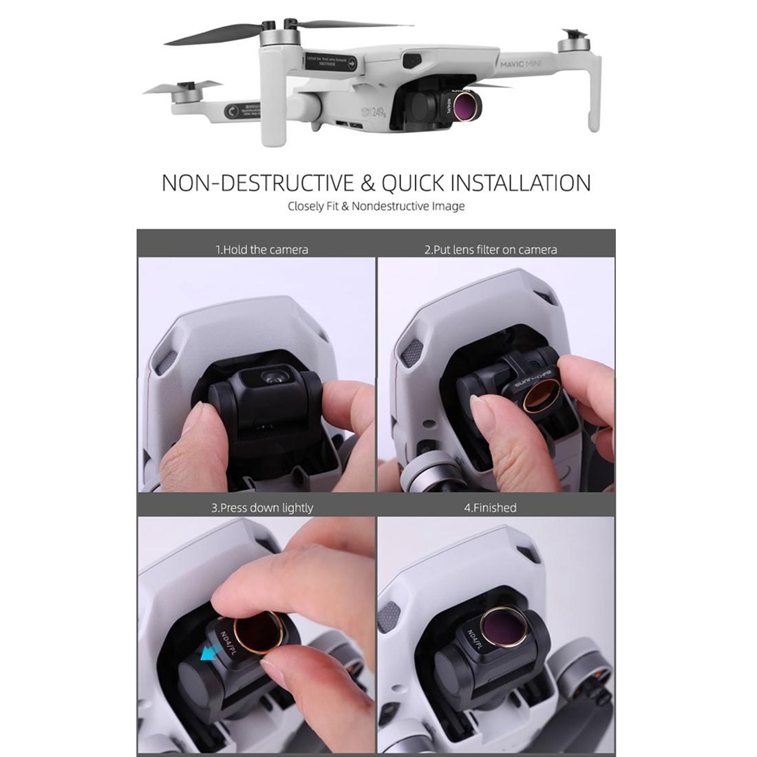4-in-1 Drone Lens Filter for Dji Mavic Mini / Mini 2 - Mm Fi9256