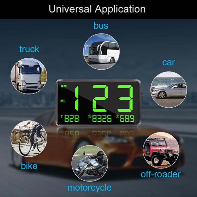 Universal Gps Speedometer For Cars & Motorcycles Over Speed Alert