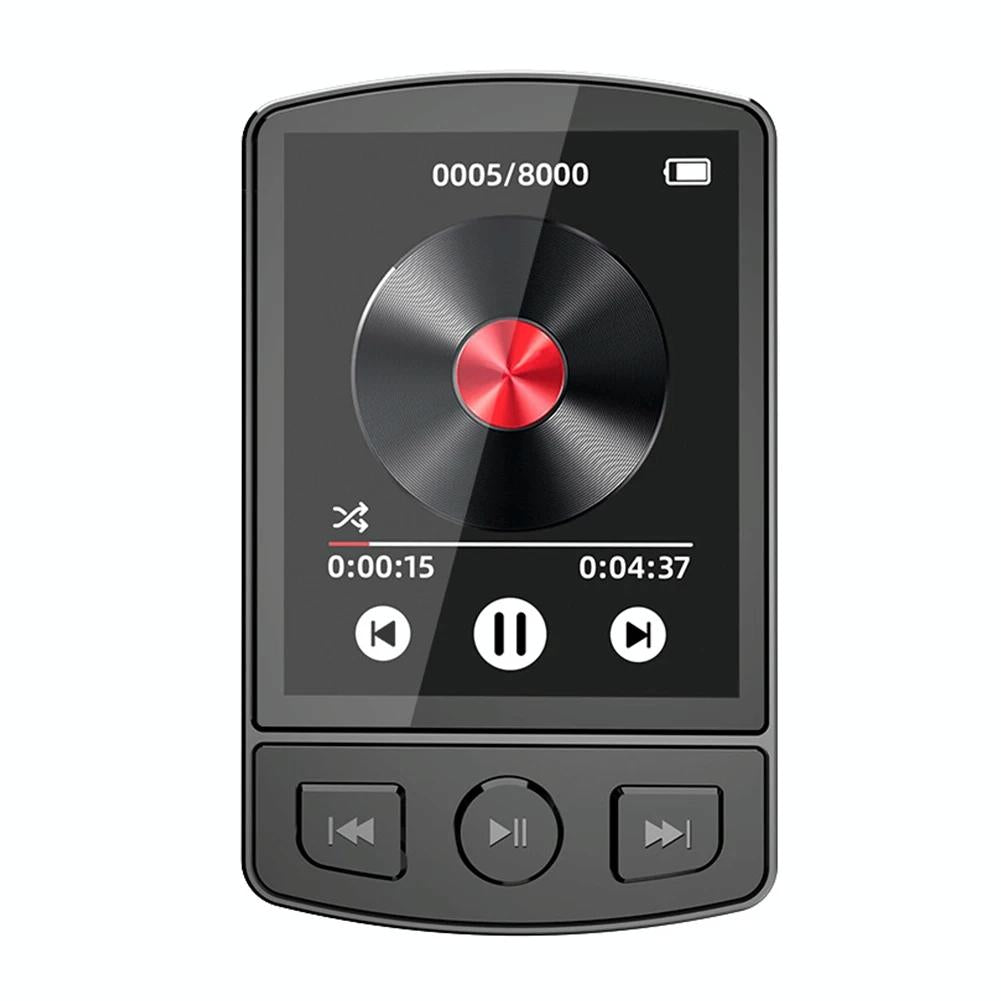 1.8 Inch Color Screen Mp3 / Mp4 Bluetooth Walkman With Back Clip - 128Gb