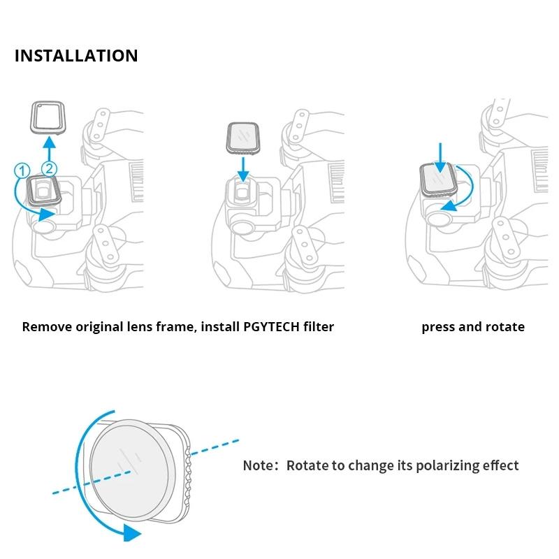 4-piece Filter Set for Dji Mavic Air 2 Drone