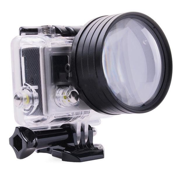 58mm Close Up Lens Filter Set for Gopro Hero3 - 6-in-1 Macro Adapter Ring