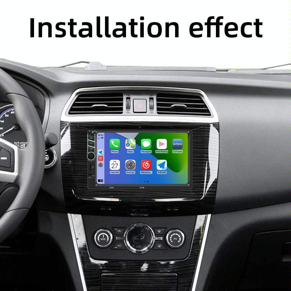 7 Inch Car Radio Receiver Mp5 Player Fm & Bluetooth & Tf Card & Phone Link & Wired Carplay
