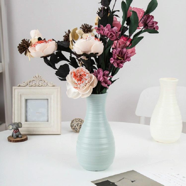 Creative Desktop Flower Vase - Modern Plastic Decoration - Milk White