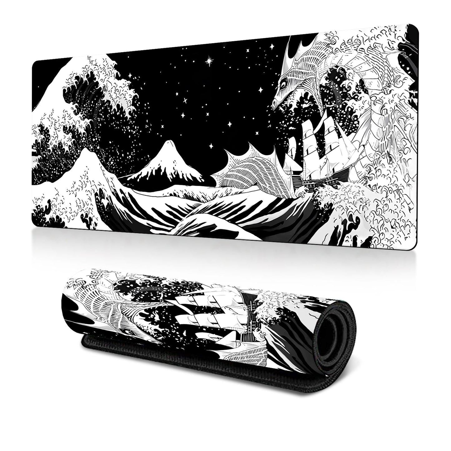 Non Slip Gaming Mouse Pad Big Wave Design - No.1 - 300X800X2Mm